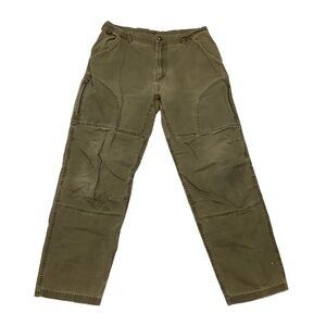 Kuhl Vintage Cargo Pants Sz 34W 32L Olive Patina Distressing on Hems
